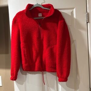 No Boundaries Vibrant Red Fleece Pullover